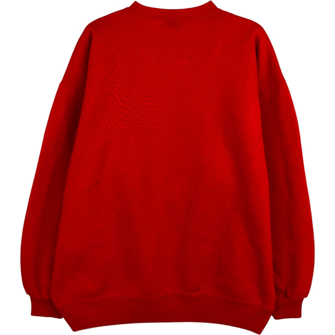 90'S Russell Athletic College Character Sweatshirt, Made in USA, Men's XL equivalent, Vintage cotton red type Vintage Second Hand