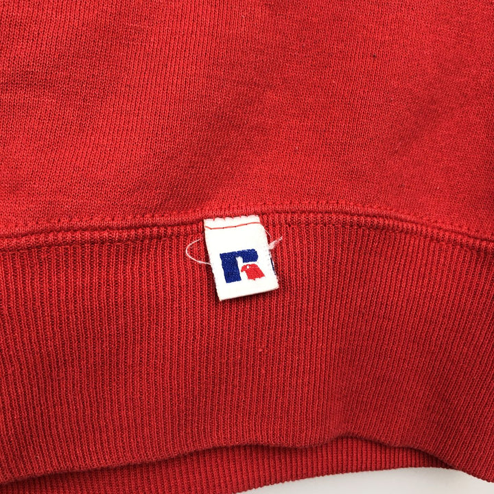90'S Russell Athletic College Character Sweatshirt, Made in USA, Men's XL equivalent, Vintage cotton red type Vintage Second Hand