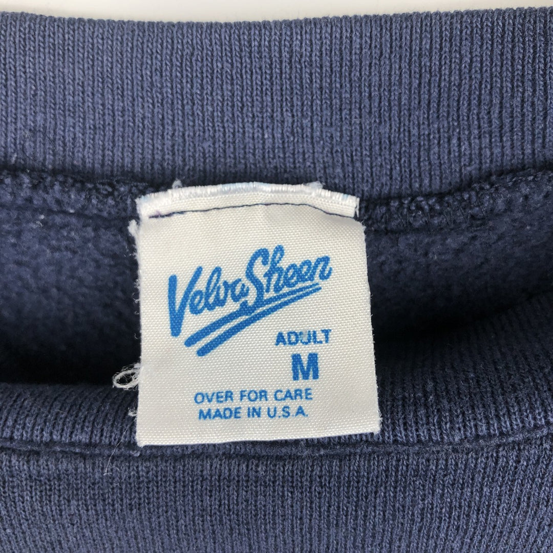 Velva Sheen College Sweatshirt, Made in USA, Men's Size M (approx.), Vintage. polyester navy blue type Vintage Second Hand