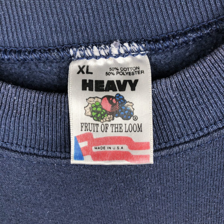 Fruit of the Loom IOWA University of Iowa Heavy Triple Print College Sweatshirt, Made in USA, Men's XL equivalent. cotton navy blue type Vintage Second Hand