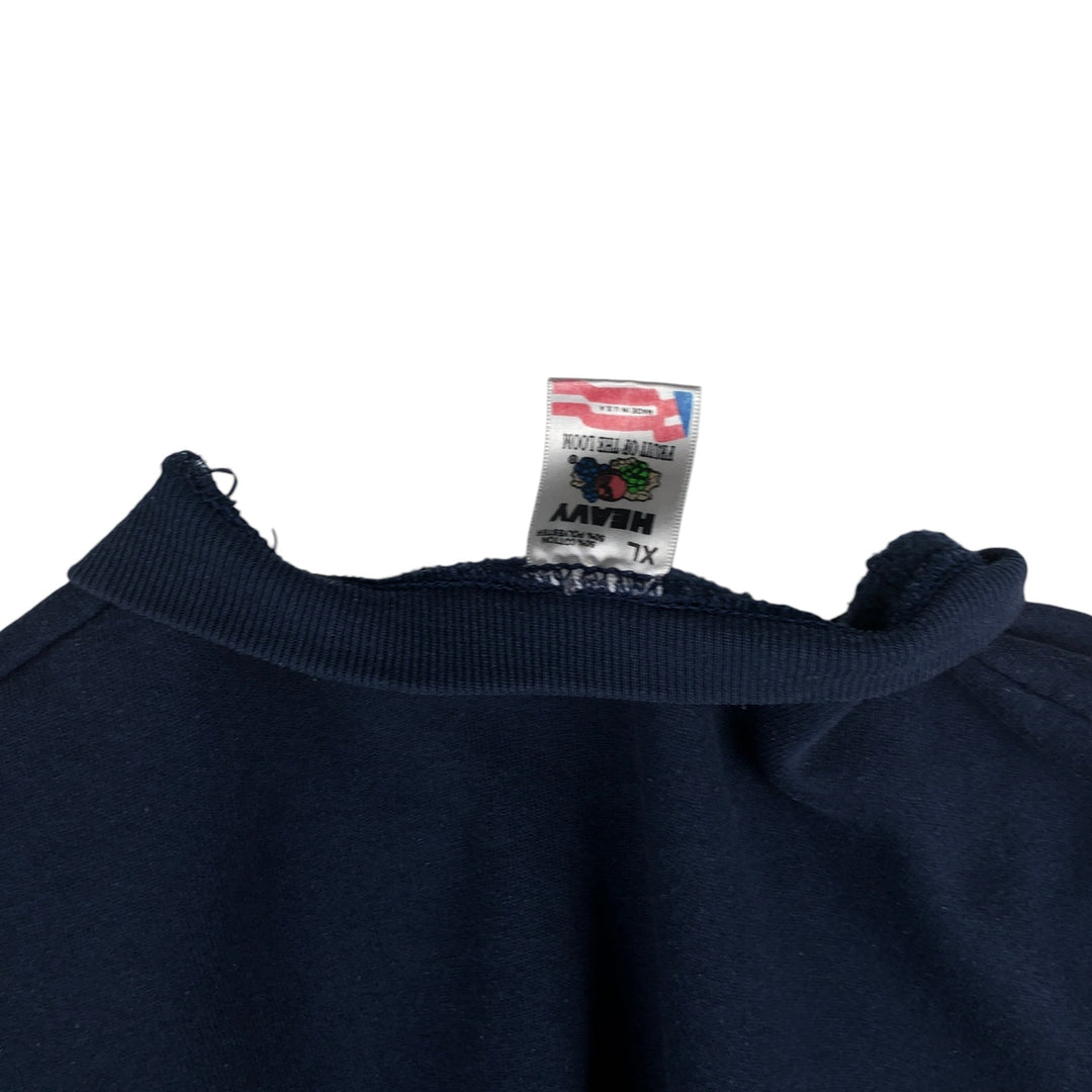 Fruit of the Loom IOWA University of Iowa Heavy Triple Print College Sweatshirt, Made in USA, Men's XL equivalent. cotton navy blue type Vintage Second Hand