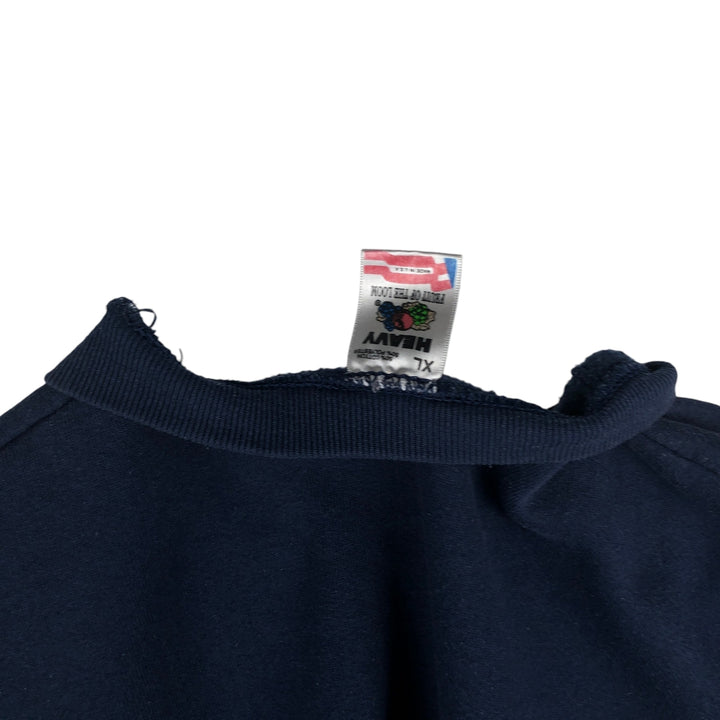 Fruit of the Loom IOWA University of Iowa Heavy Triple Print College Sweatshirt, Made in USA, Men's XL equivalent. cotton navy blue type Vintage Second Hand