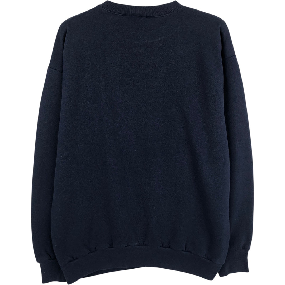 90'S TNT by TRAU&LOEVNER College Character Sweatshirt, Made in USA, Men's Size L (Equivalent), Vintage cotton navy blue type Vintage Second Hand