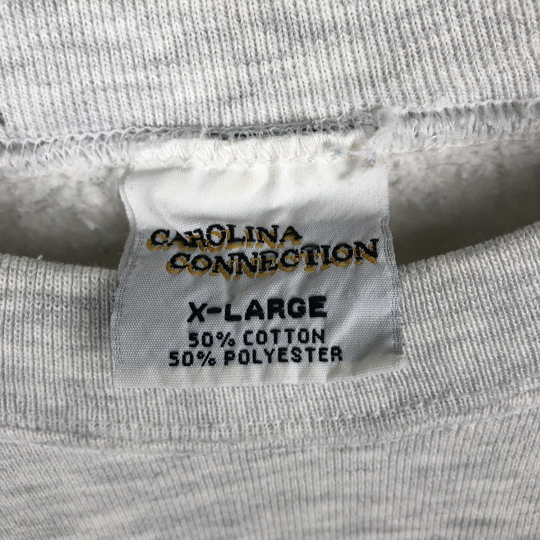 90'S CAROLINA CONNECTION College Sweatshirt, Made in USA, Men's Size XL, Vintage cotton gray type Vintage Second Hand