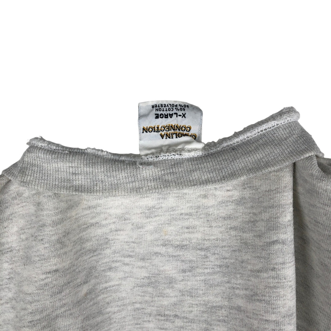 90'S CAROLINA CONNECTION College Sweatshirt, Made in USA, Men's Size XL, Vintage cotton gray type Vintage Second Hand