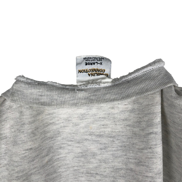 90'S CAROLINA CONNECTION College Sweatshirt, Made in USA, Men's Size XL, Vintage cotton gray type Vintage Second Hand