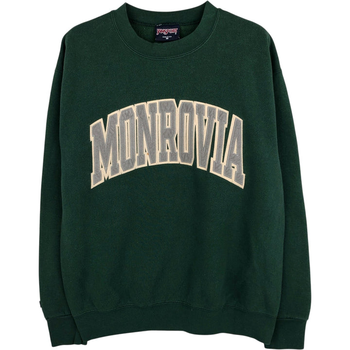 90'S Jansport College Sweatshirt, Made in USA, Men's M, Vintage cotton Green type dark green Vintage Second Hand