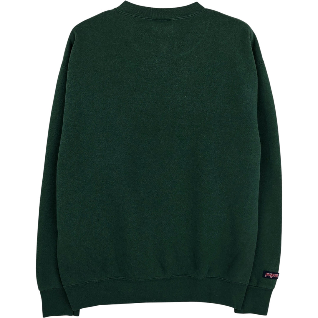 90'S Jansport College Sweatshirt, Made in USA, Men's M, Vintage cotton Green type dark green Vintage Second Hand