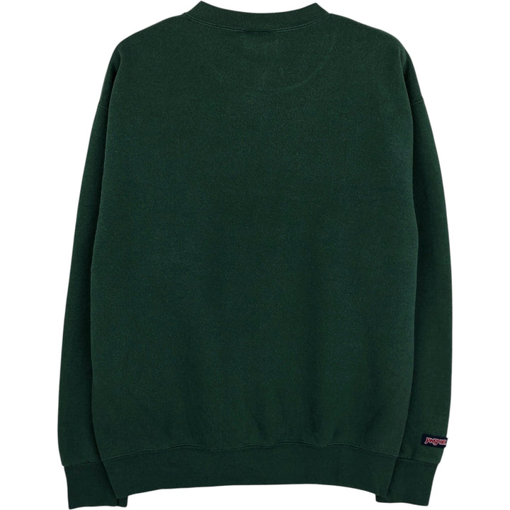 90'S Jansport College Sweatshirt, Made in USA, Men's M, Vintage cotton Green type dark green Vintage Second Hand