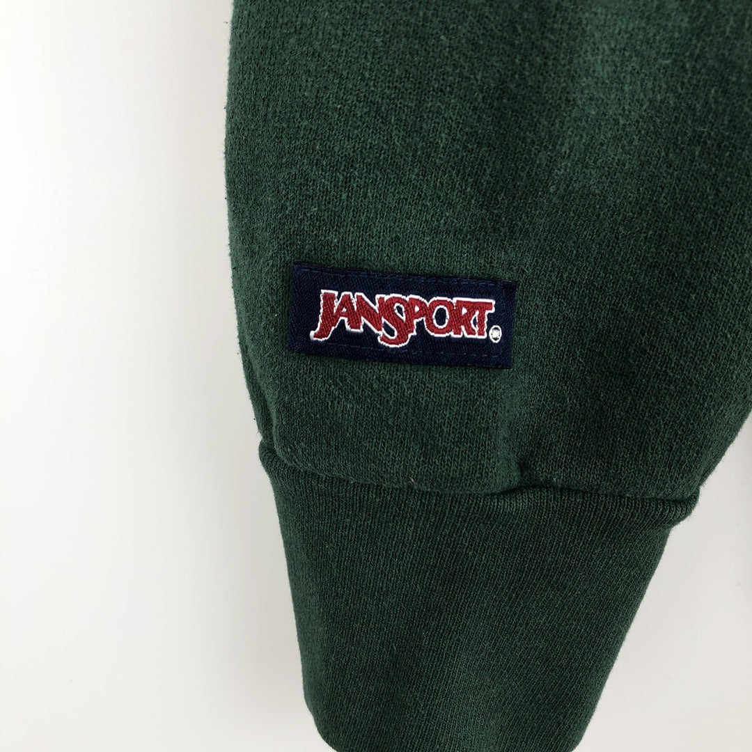 90'S Jansport College Sweatshirt, Made in USA, Men's M, Vintage cotton Green type dark green Vintage Second Hand