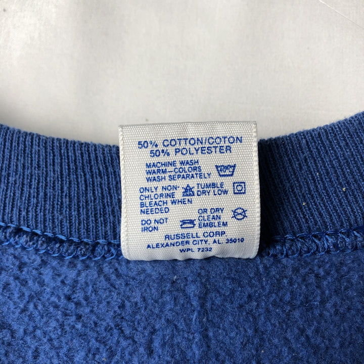 80s-90'S Jerzees College Sweatshirt, Made in USA, Men's Size L, Vintage cotton blue type Vintage Second Hand