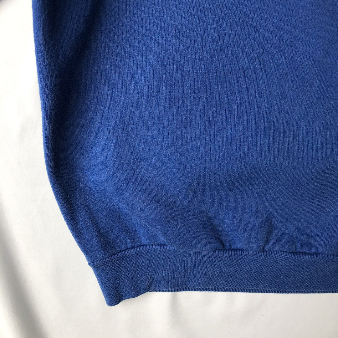 80s-90'S Jerzees College Sweatshirt, Made in USA, Men's Size L, Vintage cotton blue type Vintage Second Hand