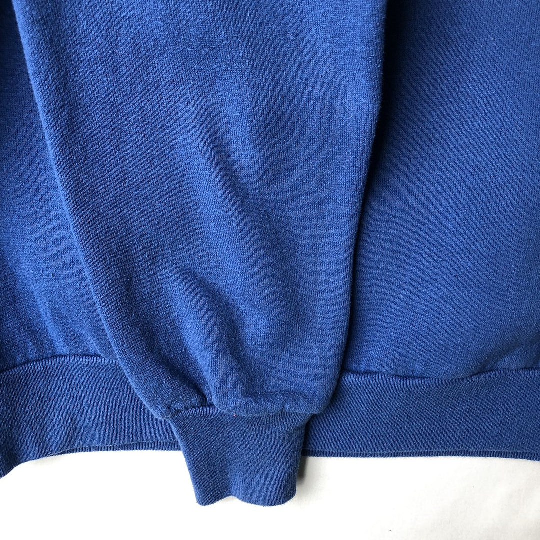 80s-90'S Jerzees College Sweatshirt, Made in USA, Men's Size L, Vintage cotton blue type Vintage Second Hand