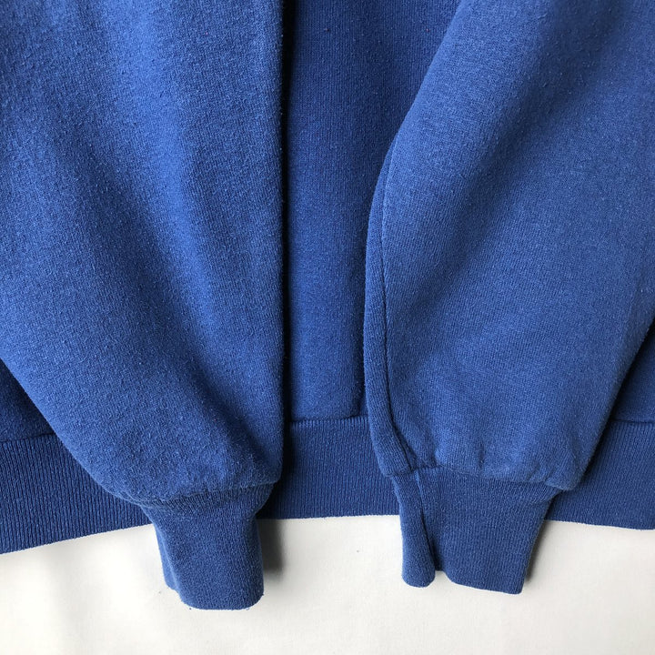 80s-90'S Jerzees College Sweatshirt, Made in USA, Men's Size L, Vintage cotton blue type Vintage Second Hand