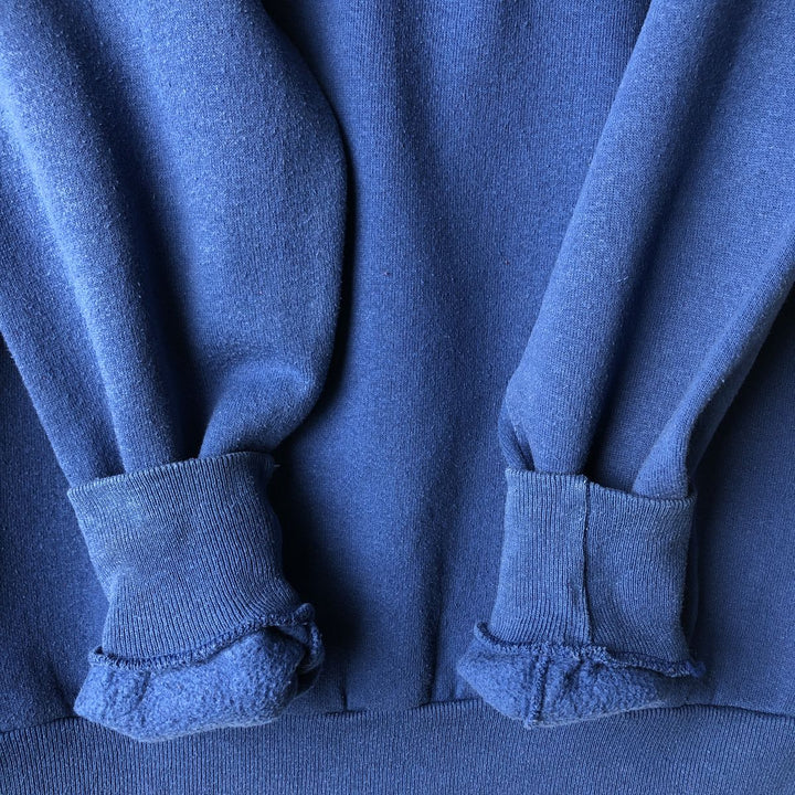 80s-90'S Jerzees College Sweatshirt, Made in USA, Men's Size L, Vintage cotton blue type Vintage Second Hand