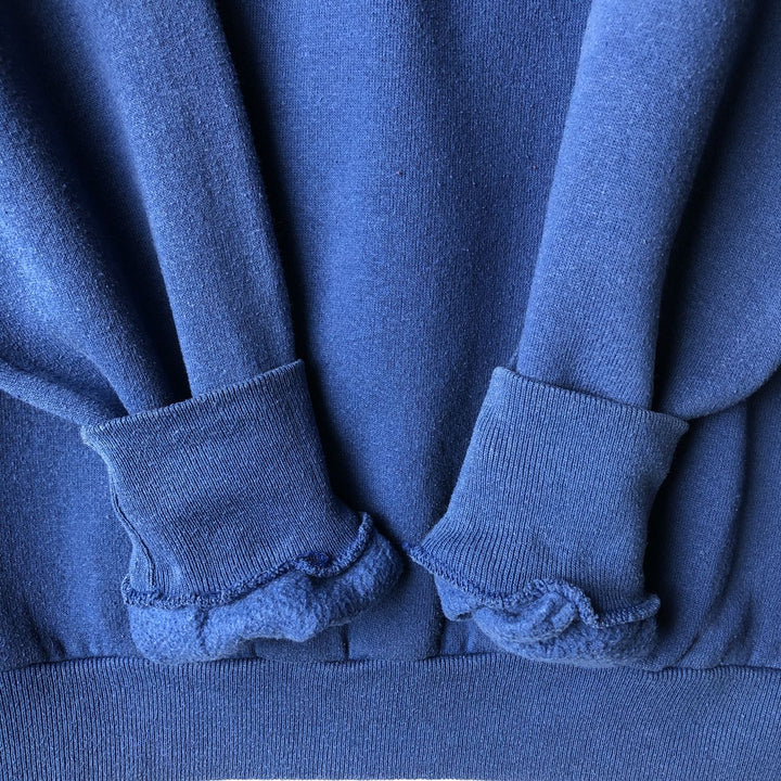 80s-90'S Jerzees College Sweatshirt, Made in USA, Men's Size L, Vintage cotton blue type Vintage Second Hand