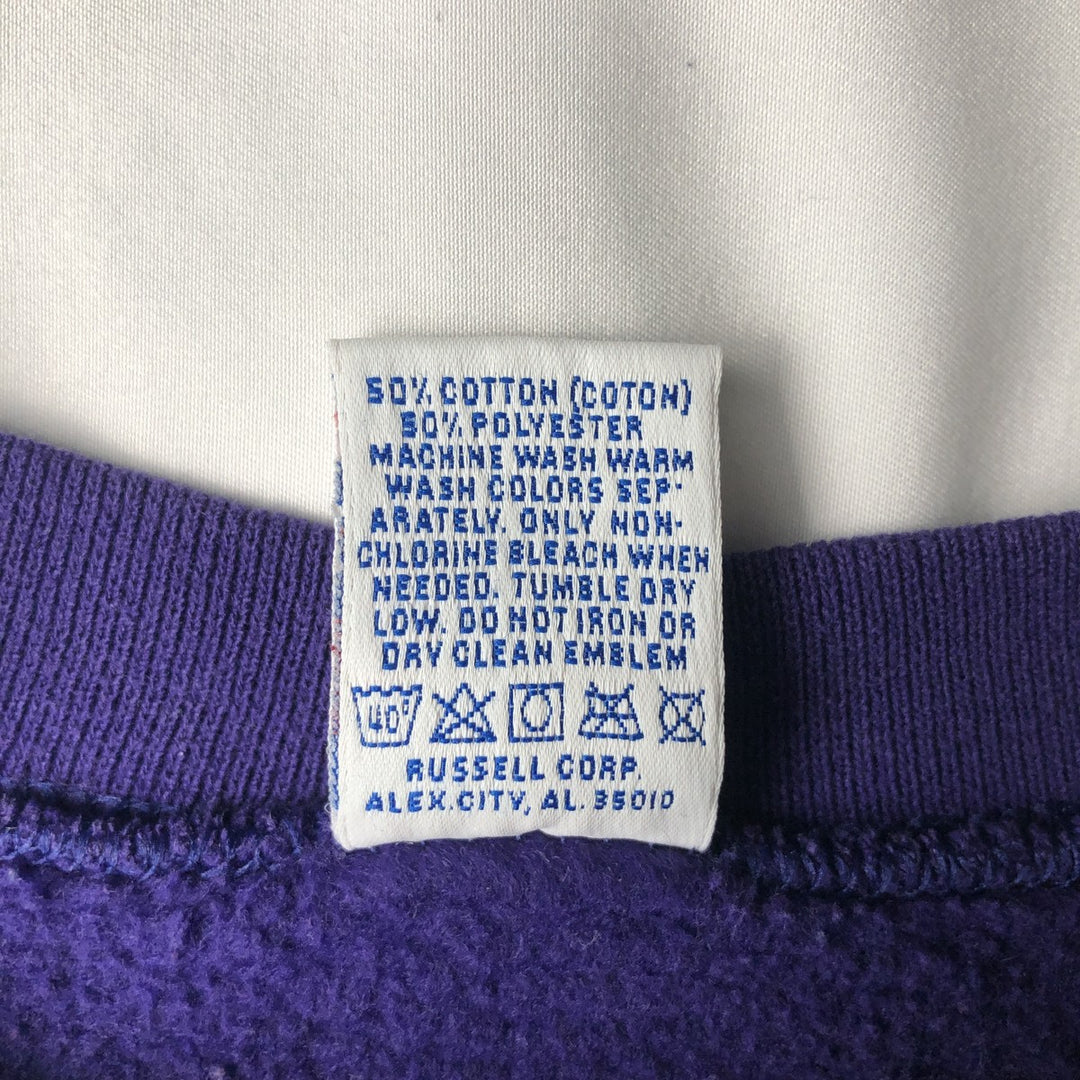 Vintage Russell ATHLETIC college sweatshirt, made in the USA, size L, men's size L cotton purple type Vintage Second Hand