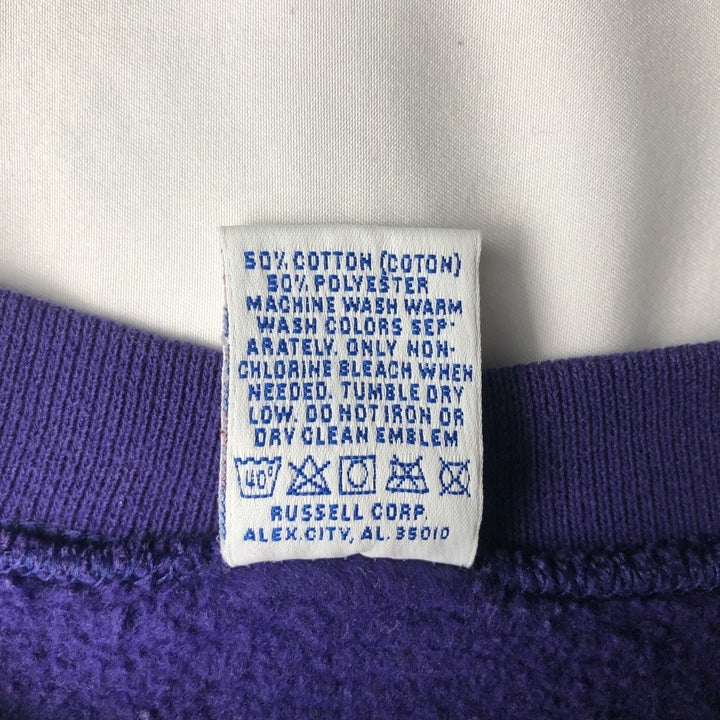 Vintage Russell ATHLETIC college sweatshirt, made in the USA, size L, men's size L cotton purple type Vintage Second Hand