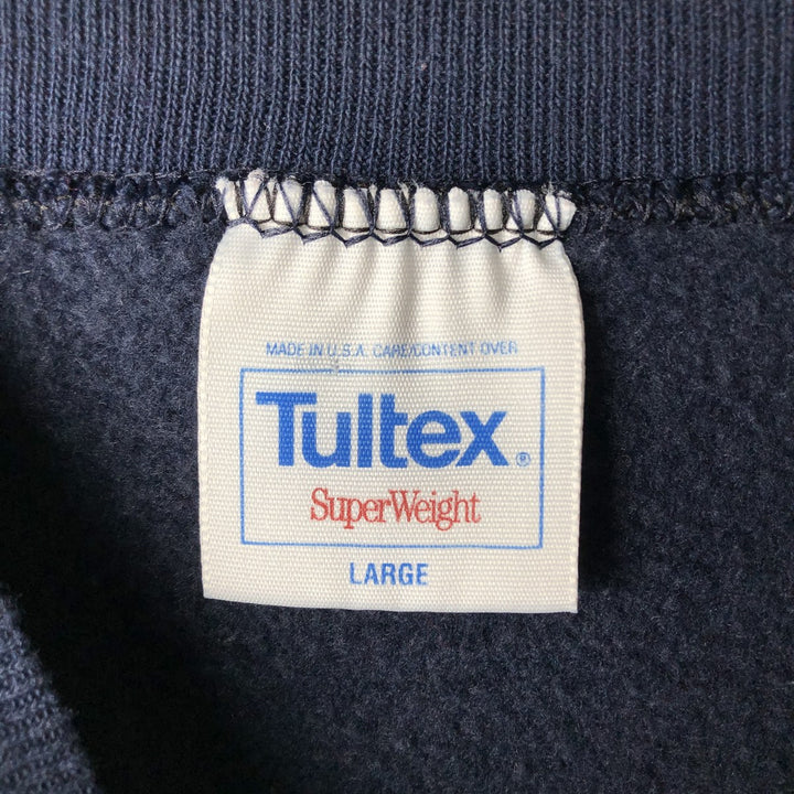 80s-90'S Tultex Yale University Triple Print College Sweatshirt, Made in USA, Men's Size L (Equivalent), Vintage cotton navy blue type Vintage Second Hand