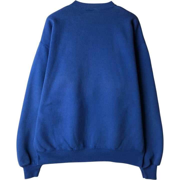 80s-90'S Jerzees Tiger Pattern Print Sweatshirt, Made in USA, Men's Size L (approx.), Vintage cotton blue type Vintage Second Hand