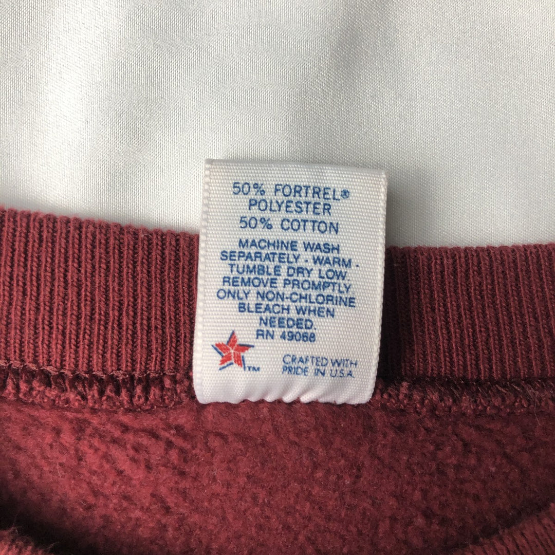 90'S Sophie College Sweatshirt, Made in USA, Men's Size M (approx.), Long Sleeve, Vintage polyester wine-red Vintage Second Hand