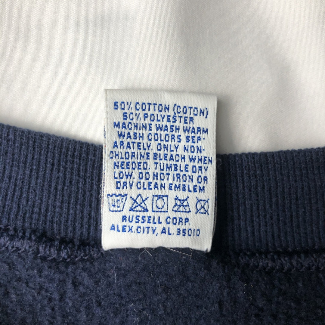 90'S Russell University of California, Los Angeles Athletic College Sweatshirt, Made in USA, Men's Size XL (approx.) cotton navy blue type Vintage Second Hand