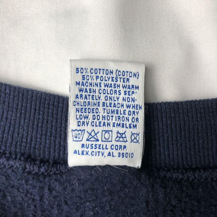 90'S Russell University of California, Los Angeles Athletic College Sweatshirt, Made in USA, Men's Size XL (approx.) cotton navy blue type Vintage Second Hand