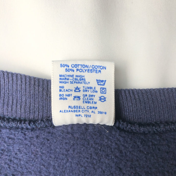 Jerzees MICHIGAN University of Michigan College Sweatshirt, Made in USA, Men's XL equivalent, Vintage. cotton navy blue type Vintage Second Hand