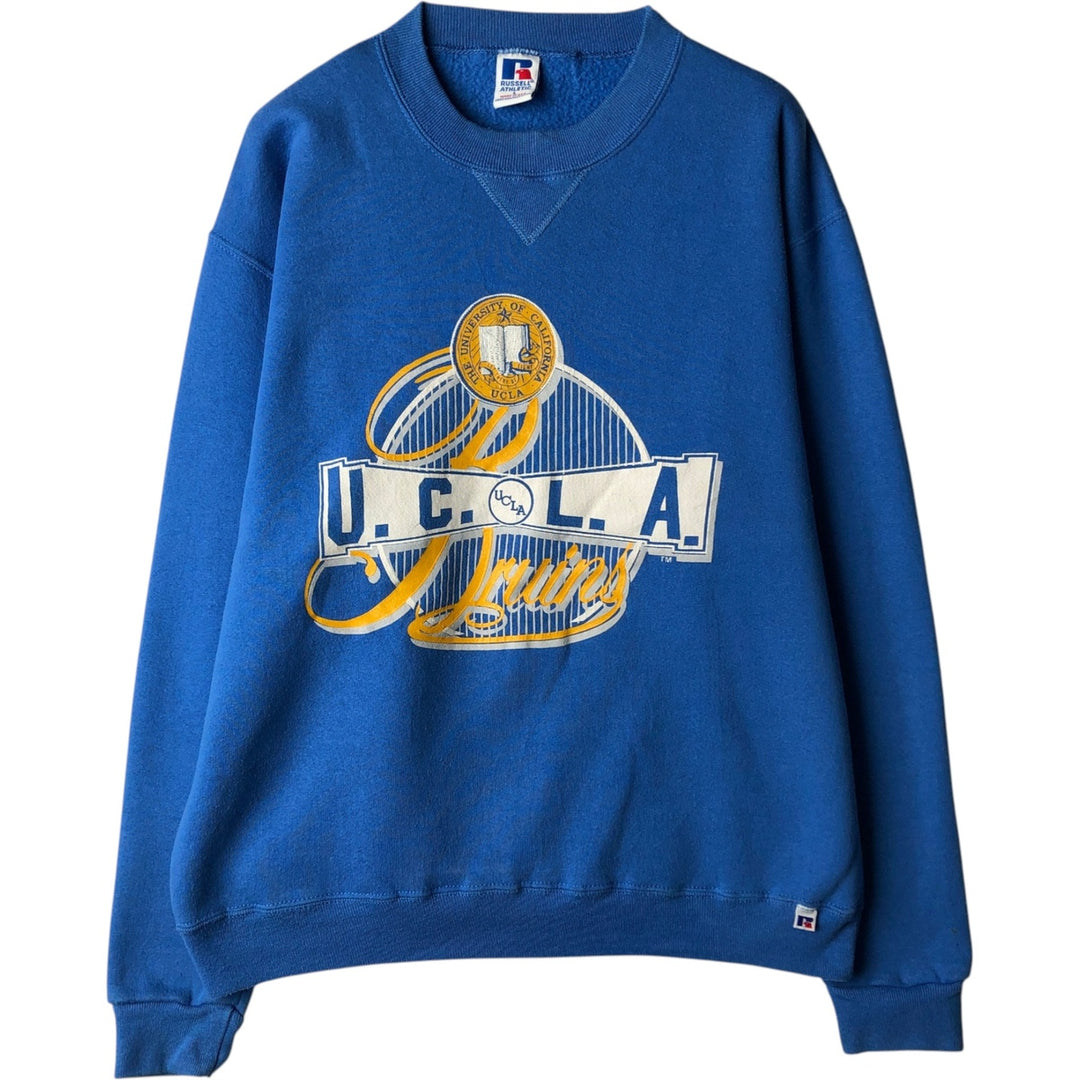 80s-90'S Russell University of California, Los Angeles College Sweatshirt, Made in USA, Men's Size L (approx.) cotton blue type Vintage Second Hand