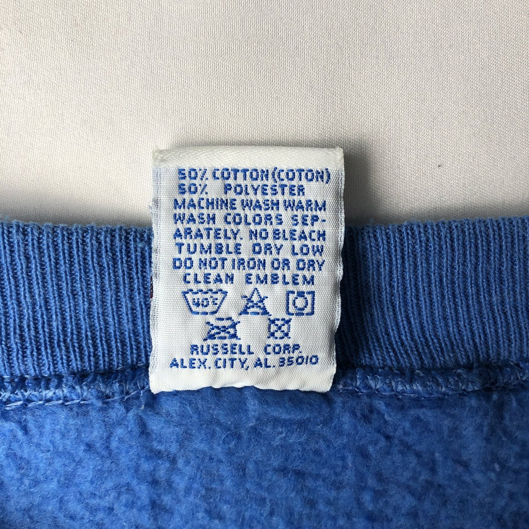 80s-90'S Russell University of California, Los Angeles College Sweatshirt, Made in USA, Men's Size L (approx.) cotton blue type Vintage Second Hand