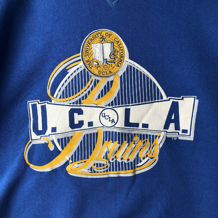 80s-90'S Russell University of California, Los Angeles College Sweatshirt, Made in USA, Men's Size L (approx.) cotton blue type Vintage Second Hand