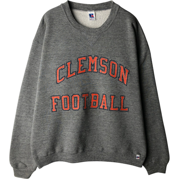 Vintage 90'S Russell ATHLETIC college sweatshirt, made in the USA, size XL, men's polyester gray type Vintage Second Hand