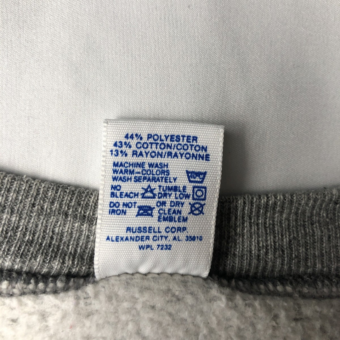 Vintage 90'S Russell ATHLETIC college sweatshirt, made in the USA, size XL, men's polyester gray type Vintage Second Hand
