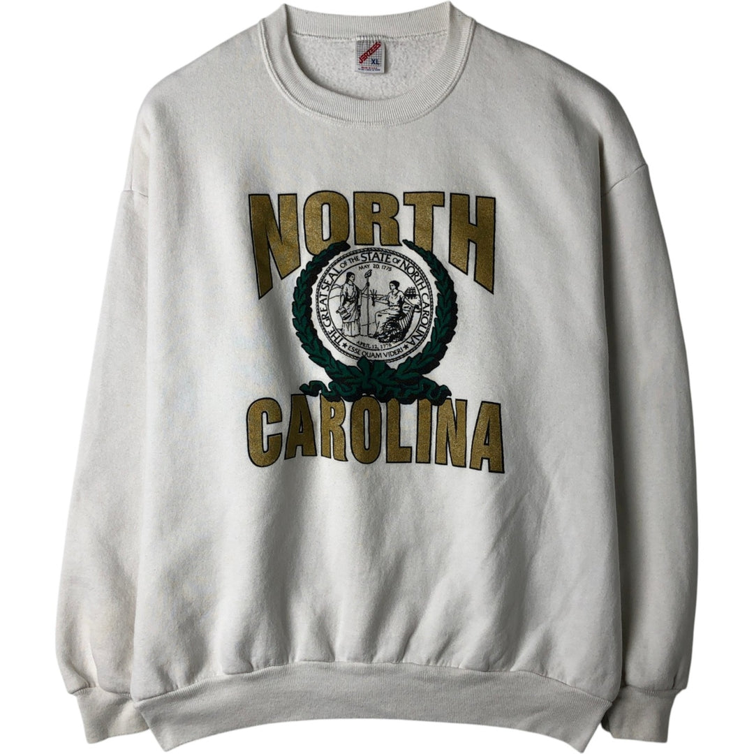 Vintage 90'S Jerzees college sweatshirt, made in the USA, men's size XL cotton white type Vintage Second Hand