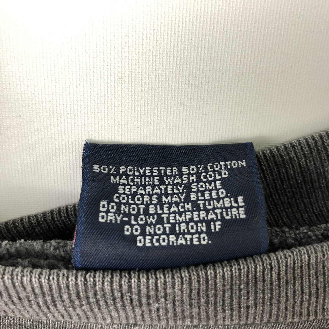 Vintage 90'S Jansport college sweatshirt, made in the USA, size L, men's cotton Charcoal Vintage Second Hand