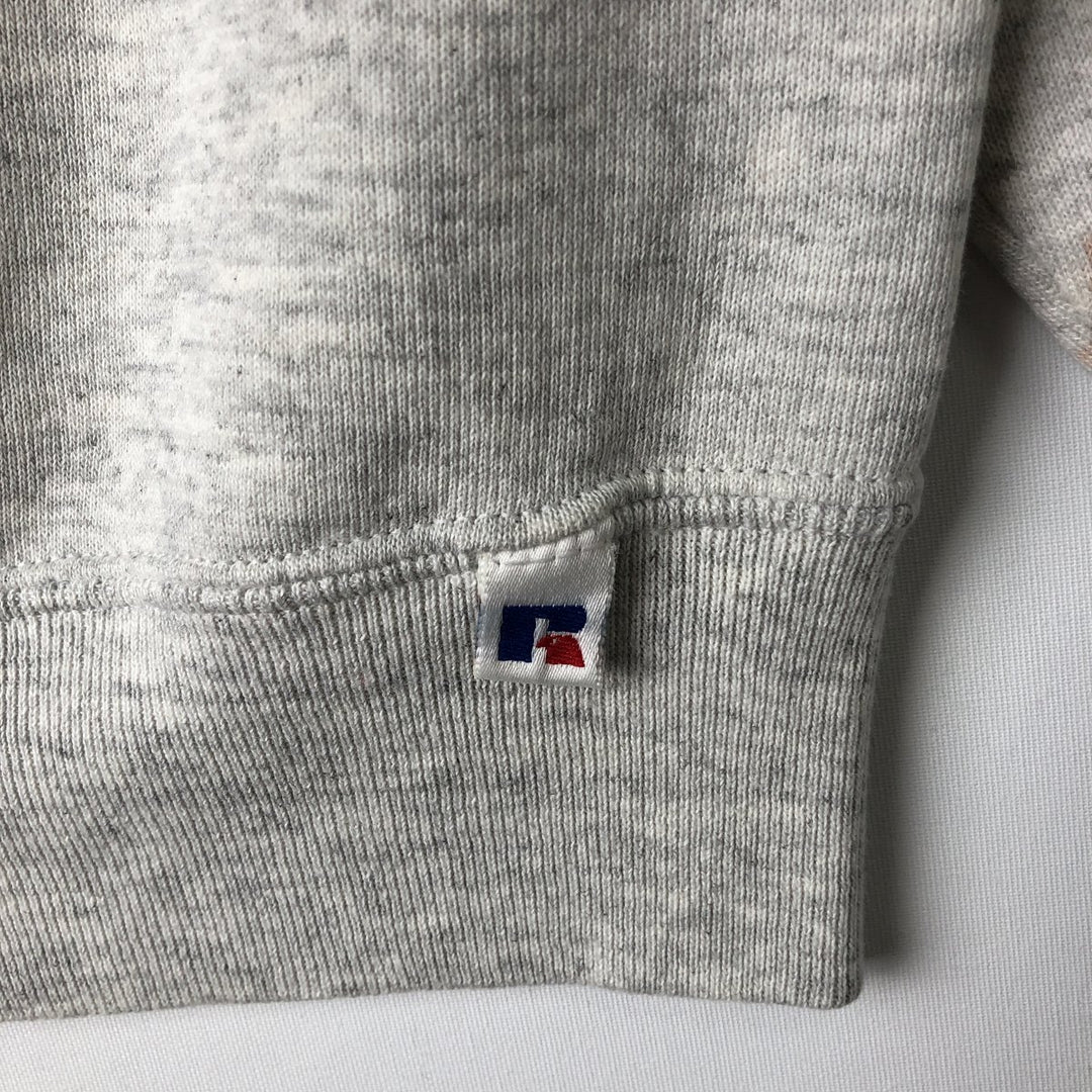 90'S Russell College Sweatshirt, Made in USA, Men's XL, Vintage cotton pale white type Vintage Second Hand