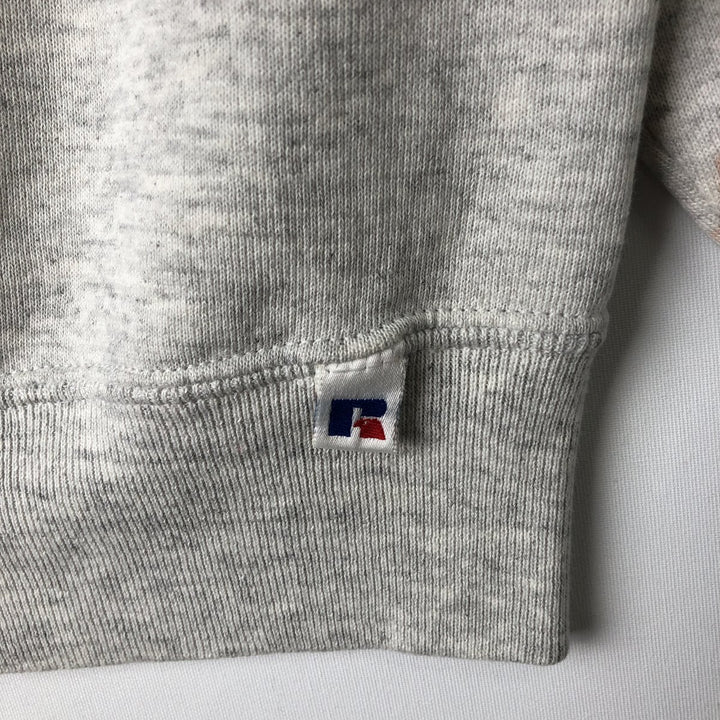 90'S Russell College Sweatshirt, Made in USA, Men's XL, Vintage cotton pale white type Vintage Second Hand
