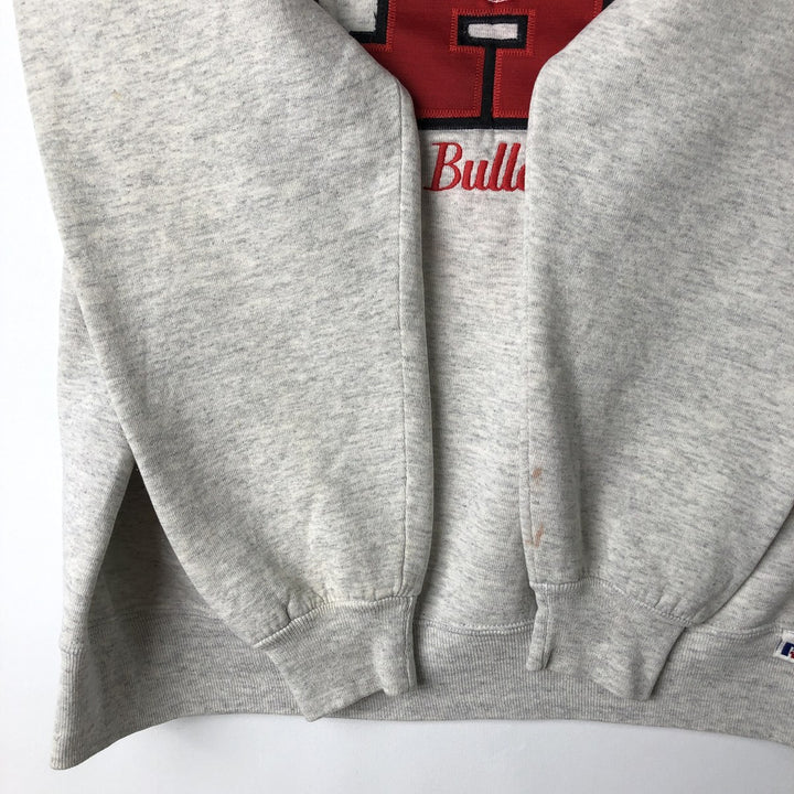 90'S Russell College Sweatshirt, Made in USA, Men's XL, Vintage cotton pale white type Vintage Second Hand