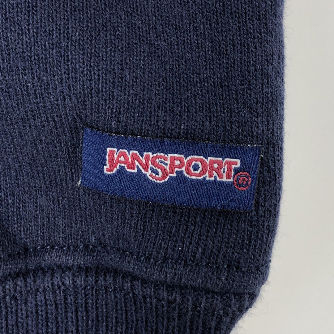 90'S Jansport College Sweatshirt, Made in USA, Men's XL, Vintage cotton navy blue type Vintage Second Hand