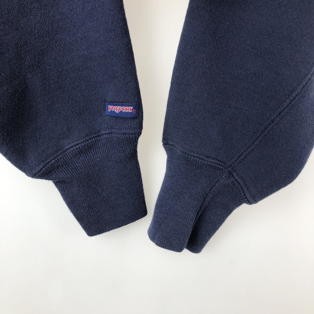 90'S Jansport College Sweatshirt, Made in USA, Men's XL, Vintage cotton navy blue type Vintage Second Hand