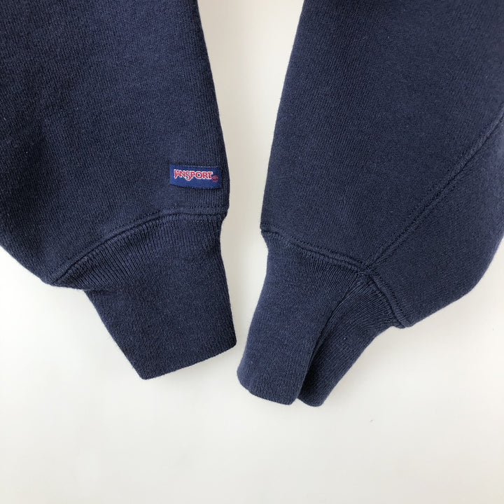 90'S Jansport College Sweatshirt, Made in USA, Men's XL, Vintage cotton navy blue type Vintage Second Hand