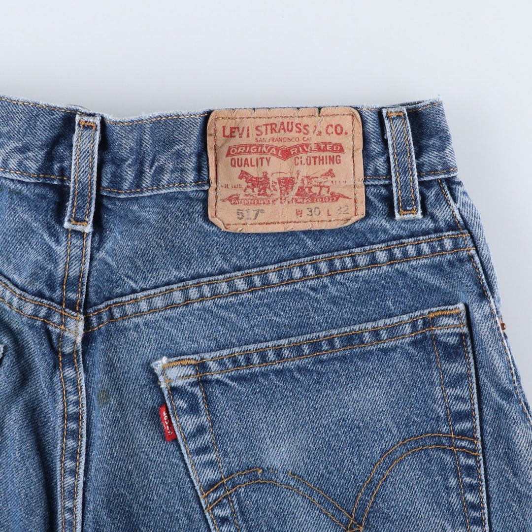 Levi's 517 BOOT CUT Bootcut denim pants for men, equivalent to w30 cotton blue type Vintage Second Hand