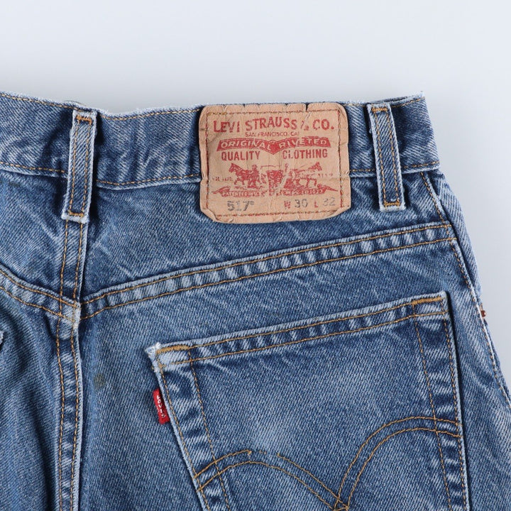 Levi's 517 BOOT CUT Bootcut denim pants for men, equivalent to w30 cotton blue type Vintage Second Hand