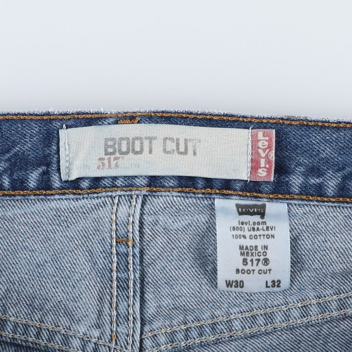 Levi's 517 BOOT CUT Bootcut denim pants for men, equivalent to w30 cotton blue type Vintage Second Hand