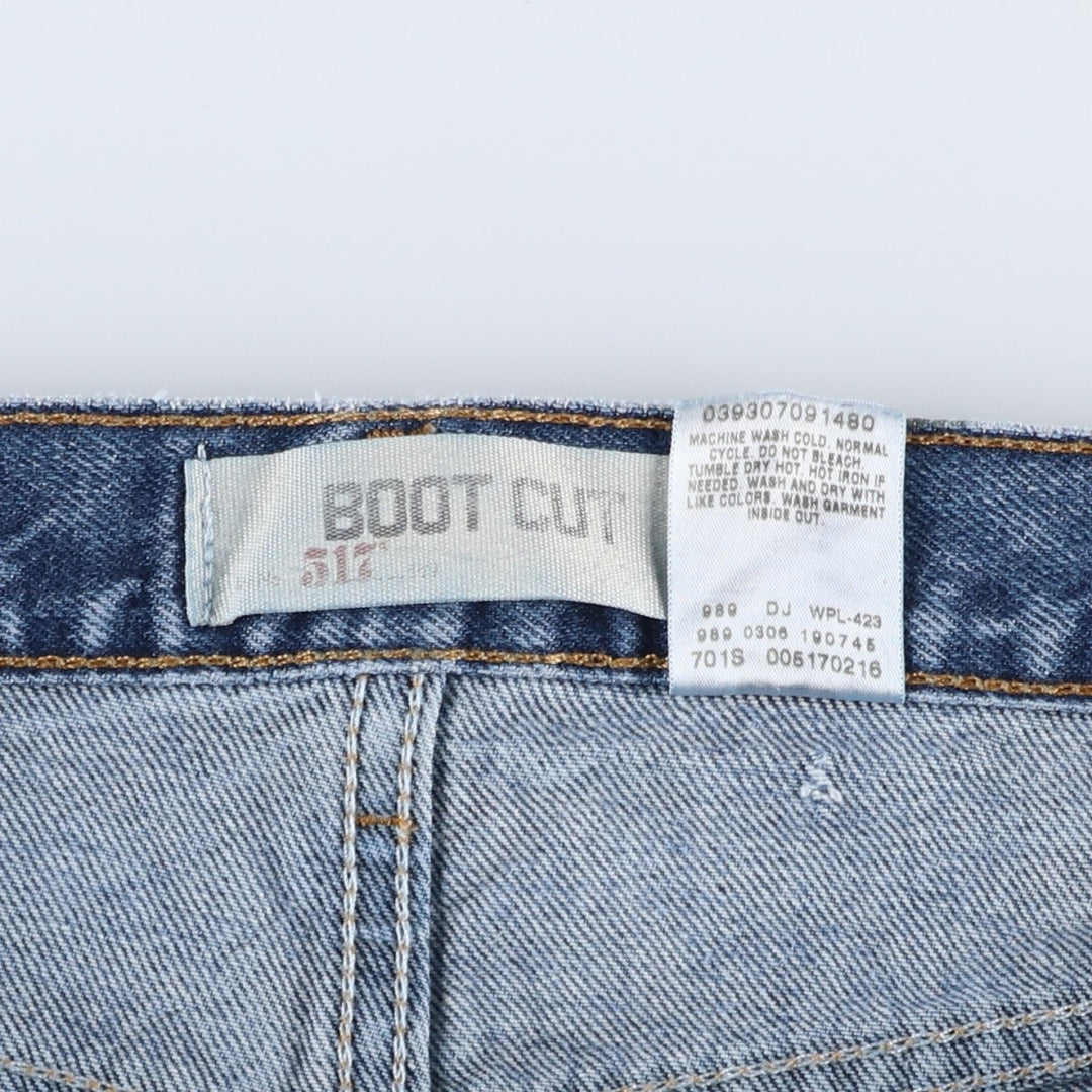 Levi's 517 BOOT CUT Bootcut denim pants for men, equivalent to w30 cotton blue type Vintage Second Hand