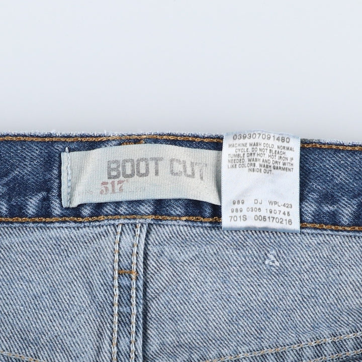 Levi's 517 BOOT CUT Bootcut denim pants for men, equivalent to w30 cotton blue type Vintage Second Hand