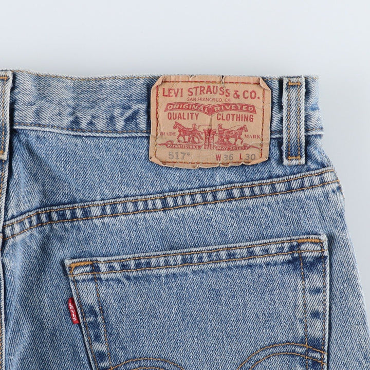 Levi's 517 Boot Cut Denim Pants, Men's, Size 36 cotton blue type Vintage Second Hand