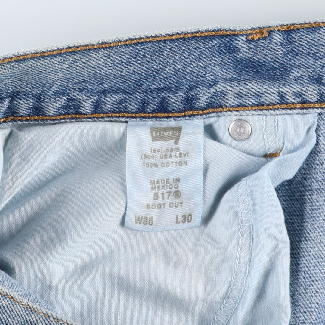 Levi's 517 Boot Cut Denim Pants, Men's, Size 36 cotton blue type Vintage Second Hand