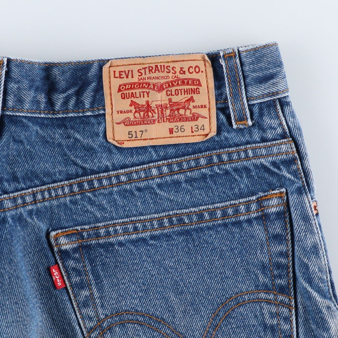 Levi's 517 Boot Cut Denim Pants, Men's, Size 36 cotton blue type Vintage Second Hand