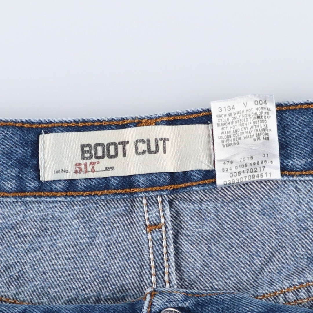 Levi's 517 Boot Cut Denim Pants, Men's, Size 36 cotton blue type Vintage Second Hand